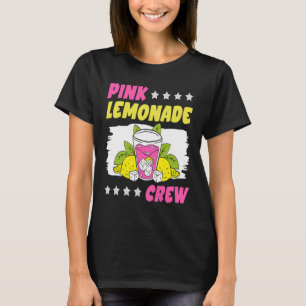 Camiseta Tripulação de Limonada Rosa Limonada Limão Sumo Ch