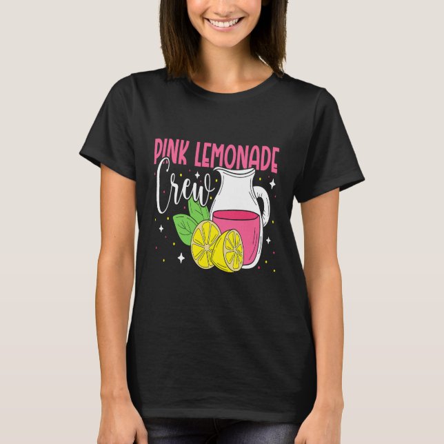 Camiseta Tripulação de Limonada Rosa Limonada Limão Sumo Ch (Frente)