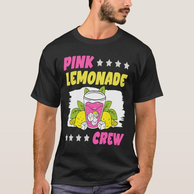 Camiseta Tripulação de Limonada Rosa Limonada Limão Sumo Ch (Frente)