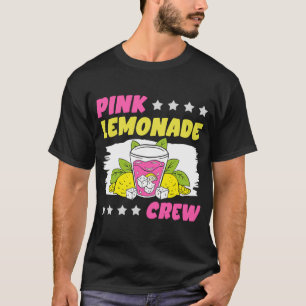 Camiseta Tripulação de Limonada Rosa Limonada Limão Sumo Ch