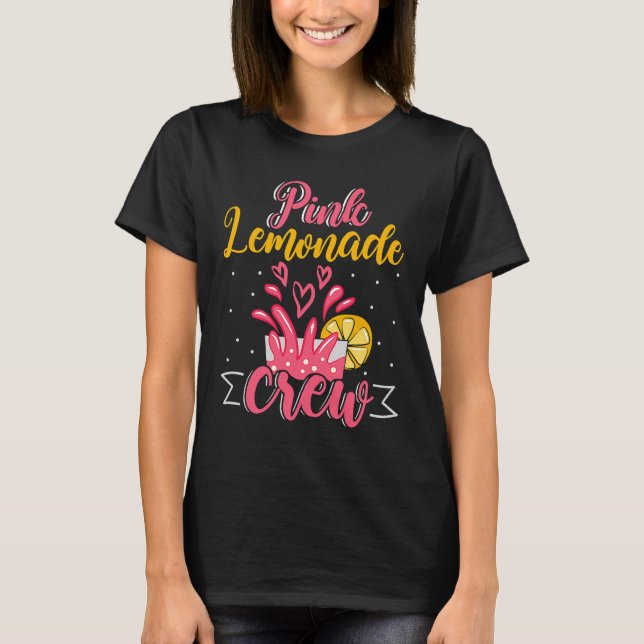 Camiseta Tripulação de Limonada Rosa Limonada Limão Sumo Ch (Frente)