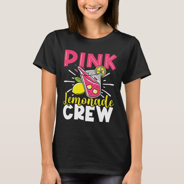 Camiseta Tripulação de Limonada Rosa Limonada Limão Sumo Ch (Frente)
