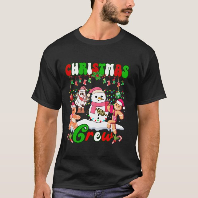 Camiseta Tripulação de Natal Familiar Gingerpão Boujee Ghos (Frente)