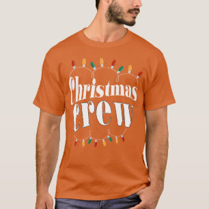 Camiseta Tripulação de Natal Festiva com Luzes de Natal Eng