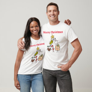 Camiseta Tripulação de Natal Personalizada