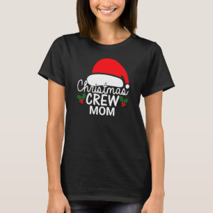 Camiseta Tripulação de Natal Personalizada Mãe Santa Hat Fa