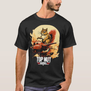 Camiseta Tripulação de Nute SuperiorAvião Funny Vintage Roo