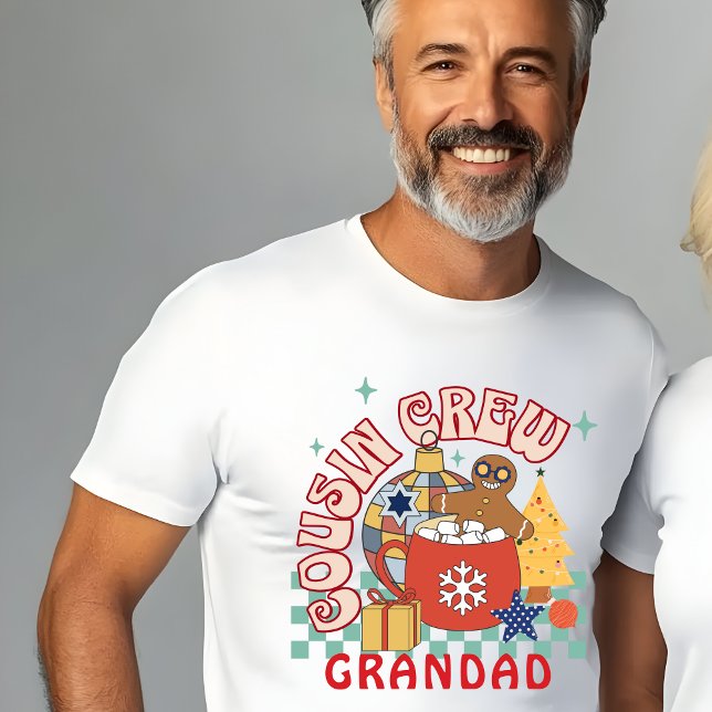 Camiseta Tripulação de primo Vovô, primos de natal (Criador carregado)