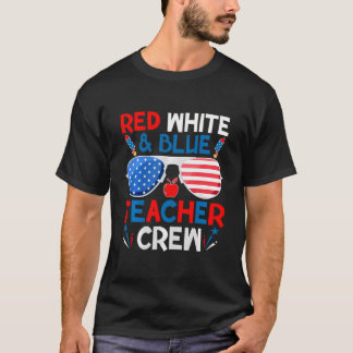 Camiseta Tripulação De Professores Vermelho Branco E Azul 4