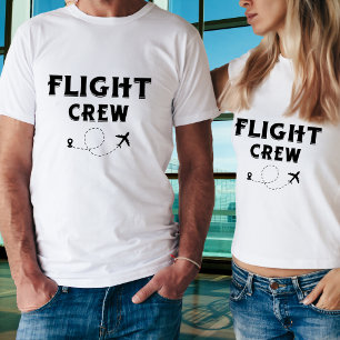 Camiseta Tripulação de Voo de Avião Voando Moderno Férias