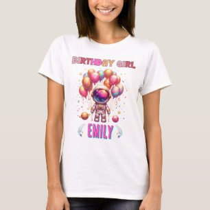 Camiseta Tripulação de Voo de Rapariga de Aniversário do Ex