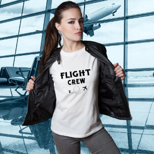 Camiseta Tripulação de Voo Diversão Avião Voando Férias