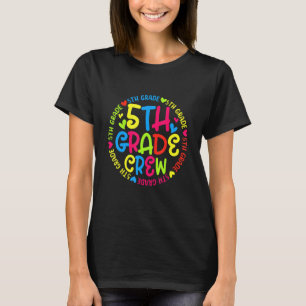 Camiseta Tripulação Do 5 De Volta À Escola No Primeiro Dia