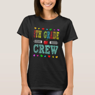 Camiseta Tripulação Do 5 De Volta À Escola No Primeiro Dia 