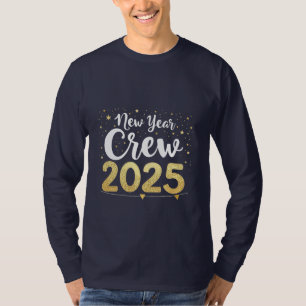 Camiseta Tripulação do Ano Novo 2025 Famílias de Primos que