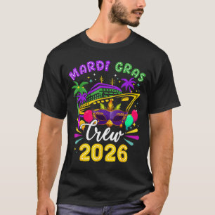 Camiseta Tripulação do Cruzeiro Mardi Gras Carnival 2026 Fa