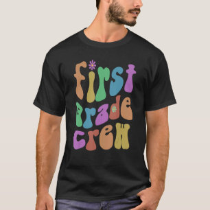Camiseta Tripulação do primeiro grau retro Alô 1 rua Gr Ros