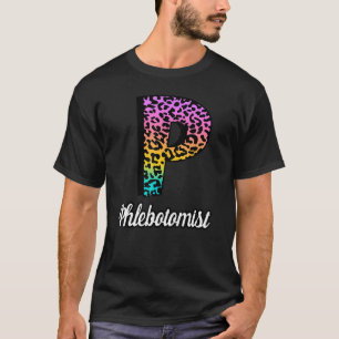 Camiseta Tripulação flebotomista Scr do estetoscópio leopar