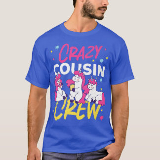 Camiseta Tripulação Louca De Primo Três Unicórnios Para Men