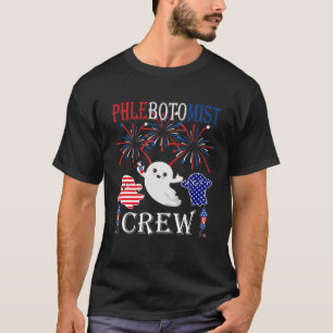 Camiseta Tripulação Phlebotomista Três Espírito Branco Verm