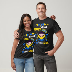 Camiseta Trisomia 21 Abaixo a Síndrome Perfeita do Mundo A