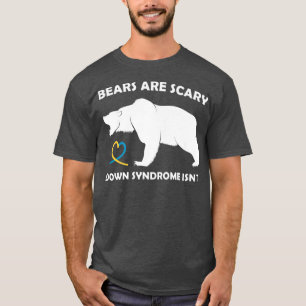 Camiseta Trisomy 21 Bear cita engraçada Abaixo Síndrome Awa
