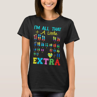 Camiseta Trisomy 21 XX Extra Chromosome Girl World Down Syn