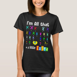 Camiseta Trissomia 21 xx cromossomo extra mundo síndrome de