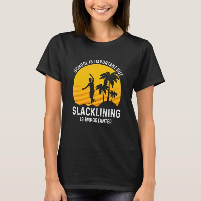 Camiseta Tritonias de atrito Sunset Slackliner (Frente)