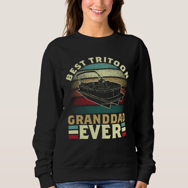 Camiseta Tritoon Best Tritoon Grandad Ever For Boat Captain (Frente)