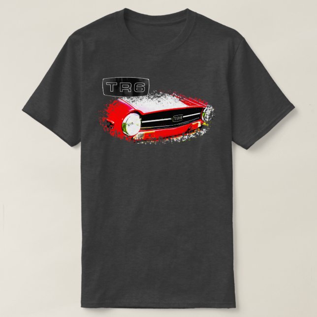 Camiseta Triumph TR6 1970 Elementos clássicos britânicos co (Frente do Design)