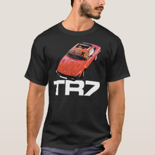 Camiseta Triumph TR7 - Vermelho com logotipo branco Classic