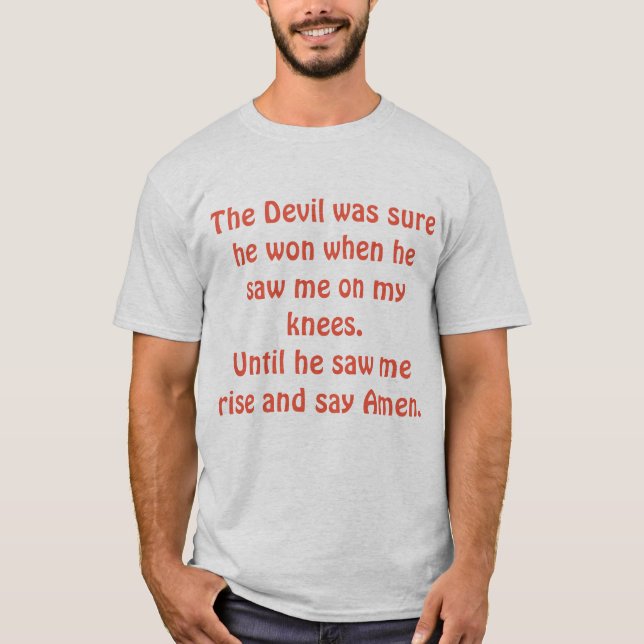Camiseta Triunfo sobre o Tee do Diabo (Frente)