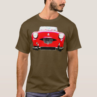 Camiseta Triunfo TR2 1950s clássico britânico negrito verme