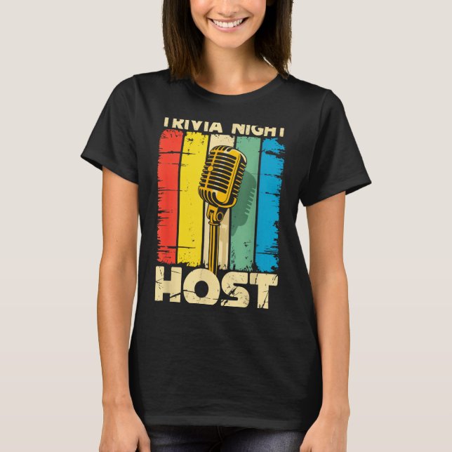 Camiseta Trivia Night Host Quiz Game Entertainer Moderator  (Frente)