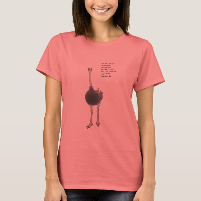 Camiseta trivialidade avestruz (Frente)