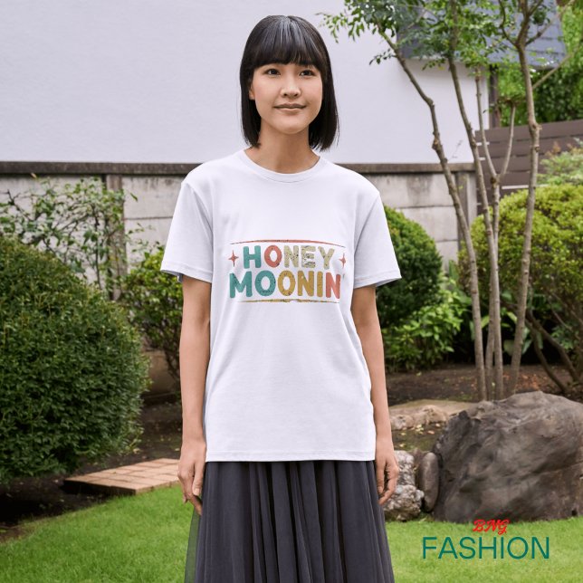 Camiseta Trixie Retro 70's Themed Honeymoonin' Bride (#zazzlefinds)