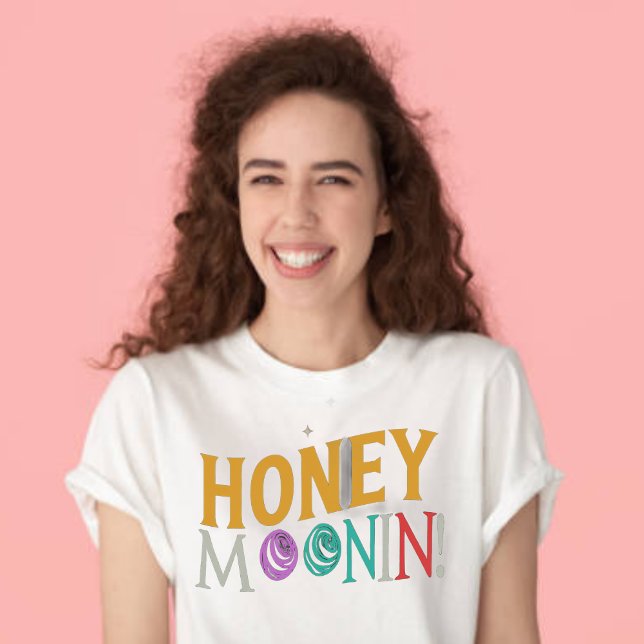 Camiseta Trixie Retro 70's Themed Honeymoonin' Bride (Criador carregado)