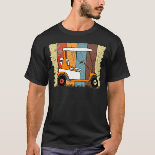 Camiseta Trô Vintage Golf Cart de Golfe dos anos 60 e 70