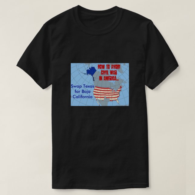 Camiseta Troca Texas por Baja (Frente do Design)