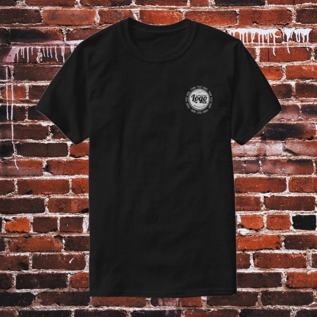 Camiseta Troca Uniforme de Funcionários para Logotipo Preto (custom logo shirt)