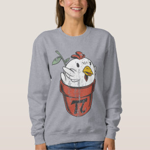Camiseta trocadilho de frango pote de dia feliz