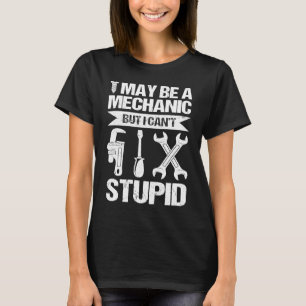 Camiseta trocadilho de piada de texto mecânico