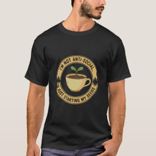Camiseta Trocadilho Divertido de Jardineiro Introvertido -