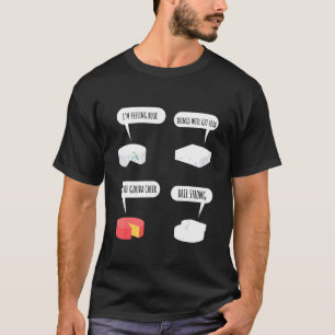 Camiseta Trocadilhos Com Feta Brie E Queijo Gouda