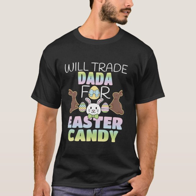 Camiseta Trocará Dada Para Crianças Doces De Páscoa, Cuecas (Frente)