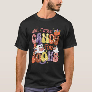 Camiseta Trocará Doces Para Livros Cute Ghost Booker Libr