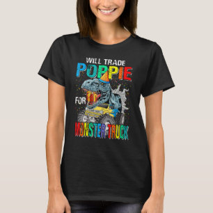 Camiseta Trocará Poppie Pelo Dinossauro Monstro De Caminhão