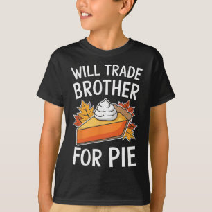 Camiseta Trocarei Irmão Por Torta Família Infantil Outono A