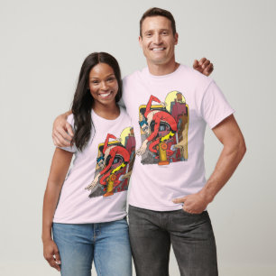 Camiseta Trocas de forma de homem plástico na cidade